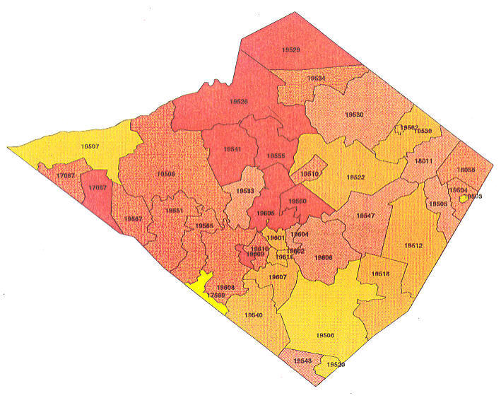 Pennsylvania Radon Map, Bucks County Radon, Northampton County Radon ...